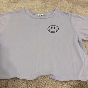Kids Smiley Face Gray T-Shirt